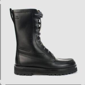 Sperry X John Legend Men's Black Leather Faux Lace Boots Size 9